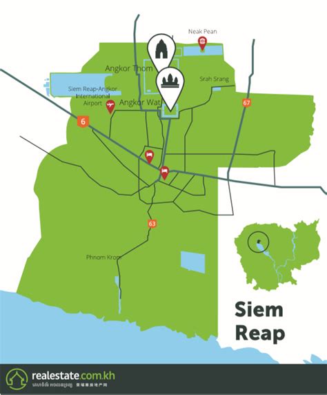 siem reap real estate|map of siem reap cambodia.